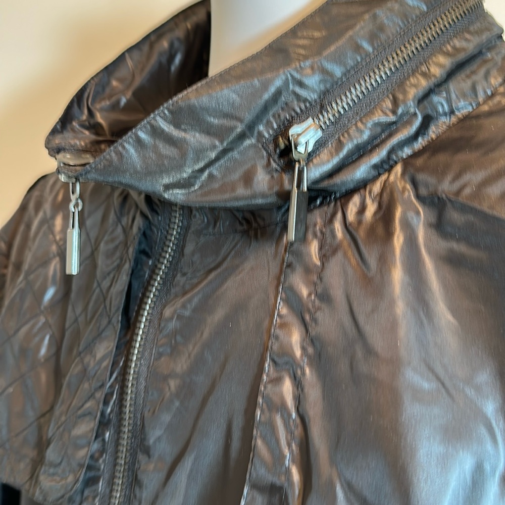 NWT “MG BLACK” 1/2 Zip Athletic Hooded Black Nylon Pullover Golf Jacket XXL NWT - Picture 7 of 16